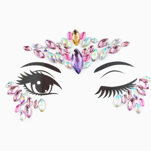 Gemas Faciales Adhesiva Brillante Rosa