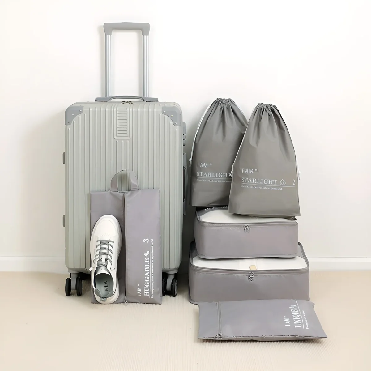 Set de bolsas de viaje para organización en maleta (Pack de 6) - Imagen 3