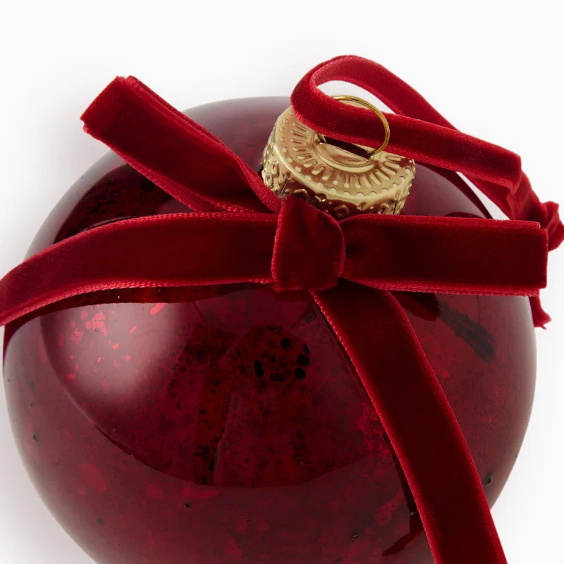 Bola de Navidad Vidrio Rojo Personalizada - Imagen 5