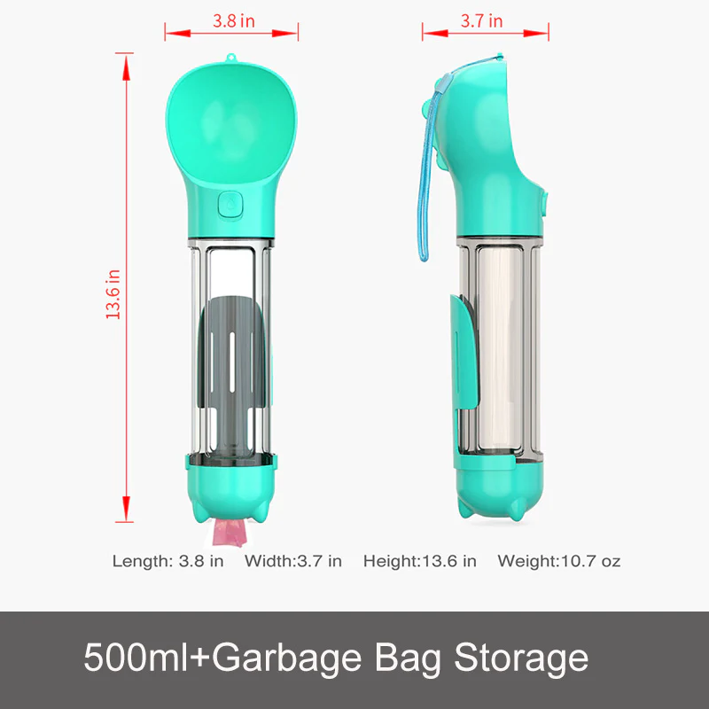 Botella de agua multifuncional 5 en 1 para mascota. - Imagen 7