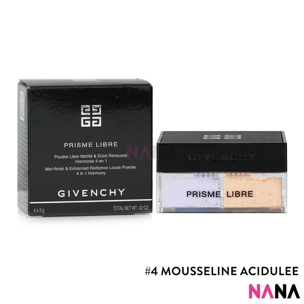 Givenchy Prisme Libre Mat-Finish & Enhanced Radiance Loose Powder 4 In 1 Harmony #4 Mousseline Acidulee 4 x 3g