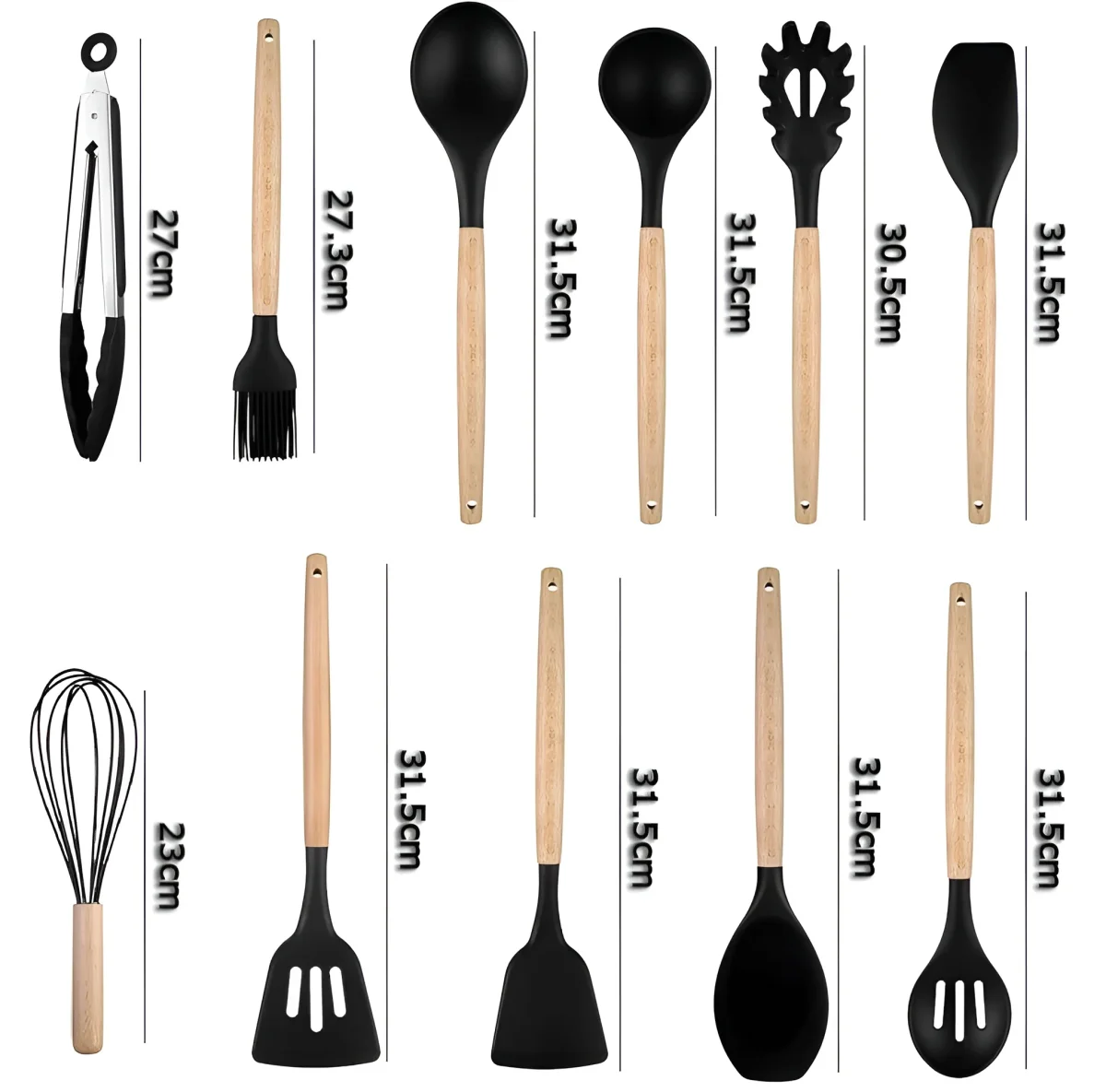 Juego de utensilios de cocina de silicona 11 unidades - Imagen 3
