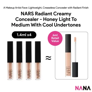 NARS Radiant Creamy Concealer - Honey Light to medium with cool undertones Sample Pack (1.4ml x 4/2/1)